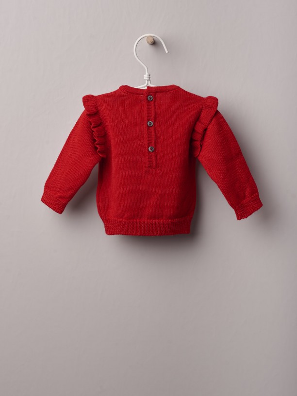 Camisola com folhos Camisola com folhos