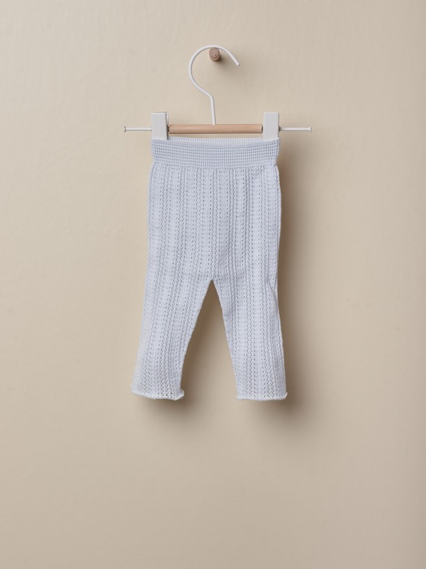 Cotton knitted trousers