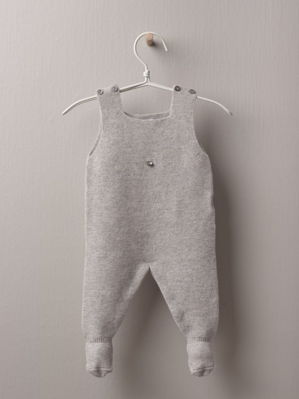 Cashmere knit dungarees