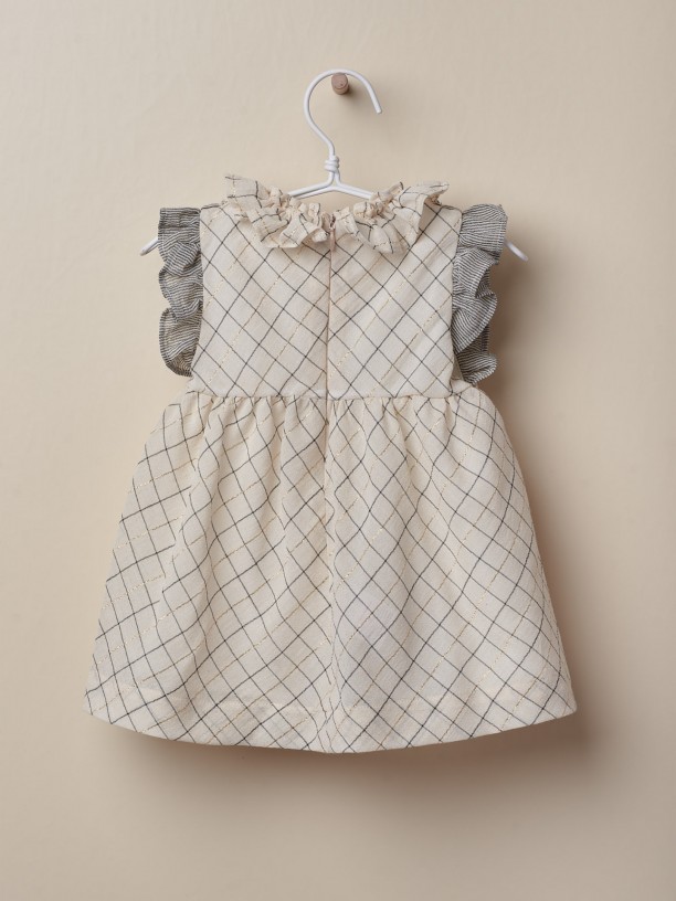 Dress with check pattern