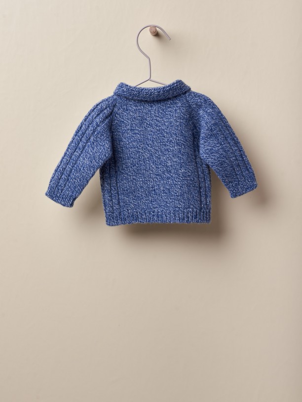 Knitted polo sweater