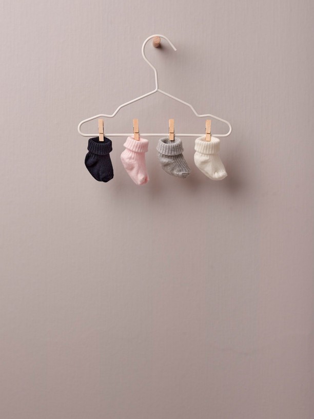 4 pares de meias bebé