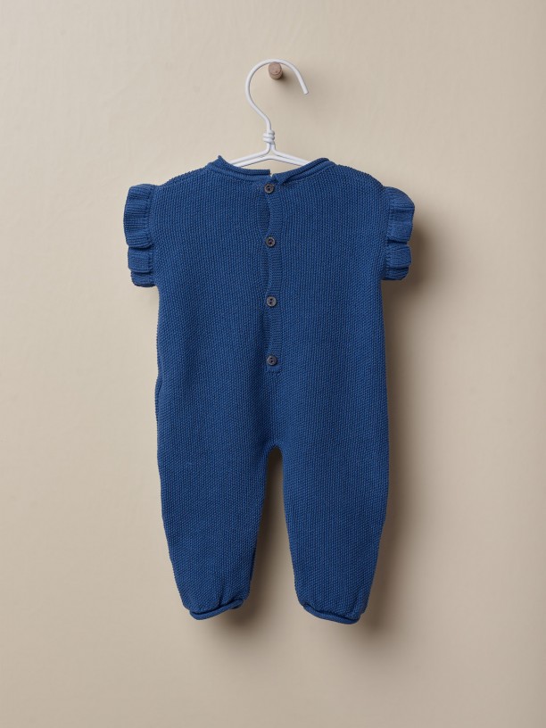 Cap sleeved dungarees