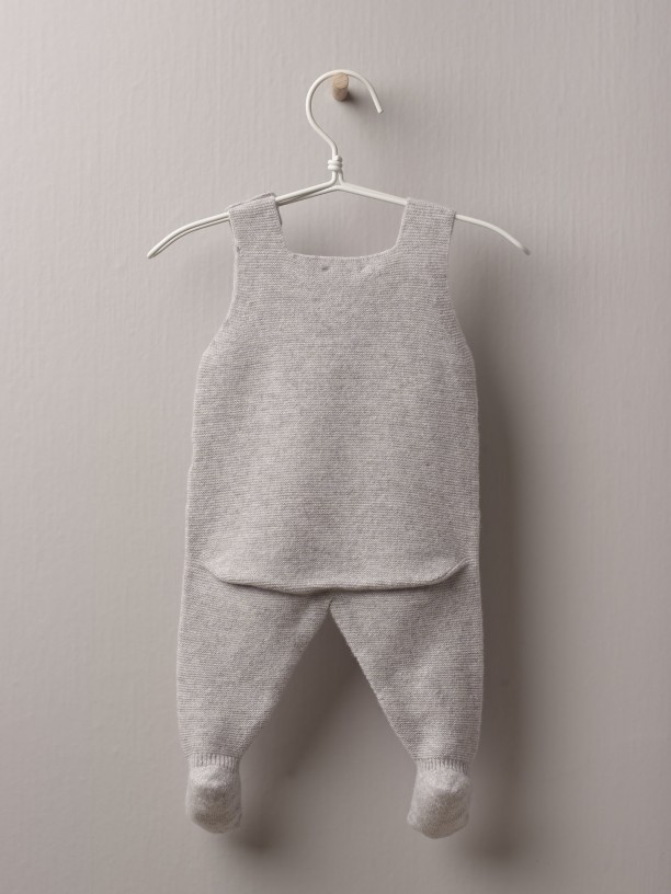 Cashmere knit dungarees