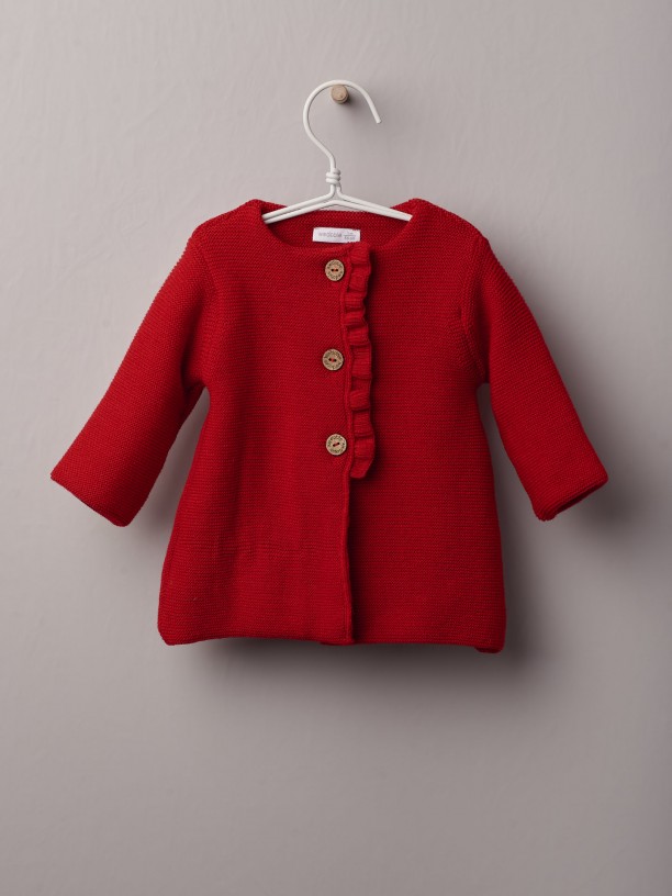 Cardigan with a frill Cardigan with a frill