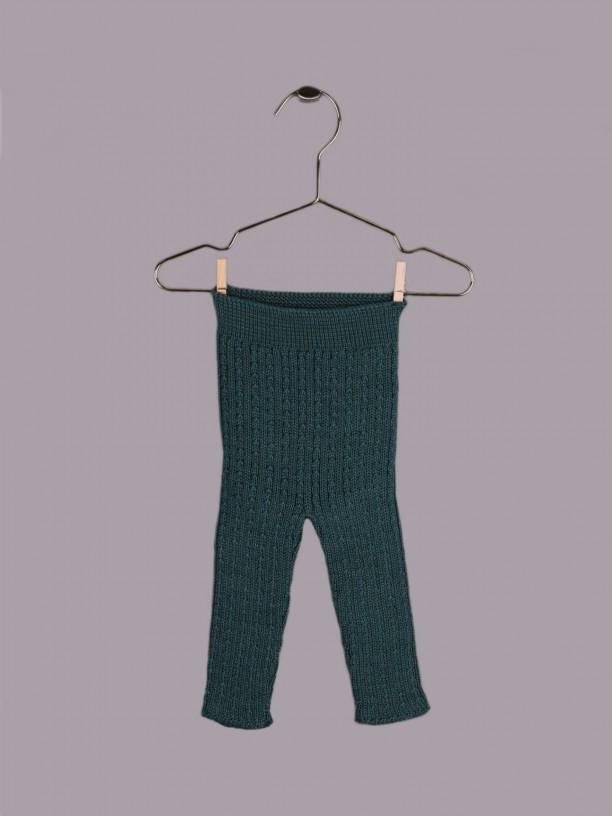 Cable knit trousers