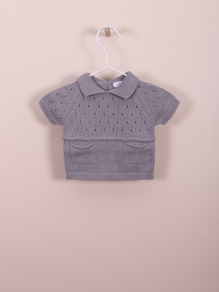 Cotton polo sweater