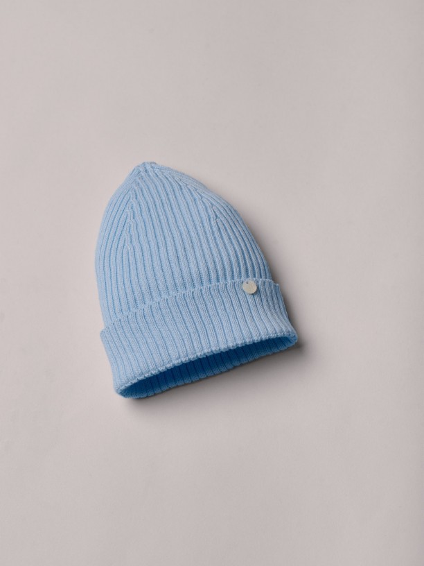 Cotton ribbed beanie