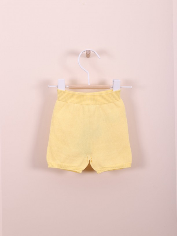 Cotton knitted shorts