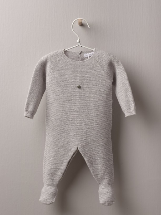 Cashmere knit babygrow