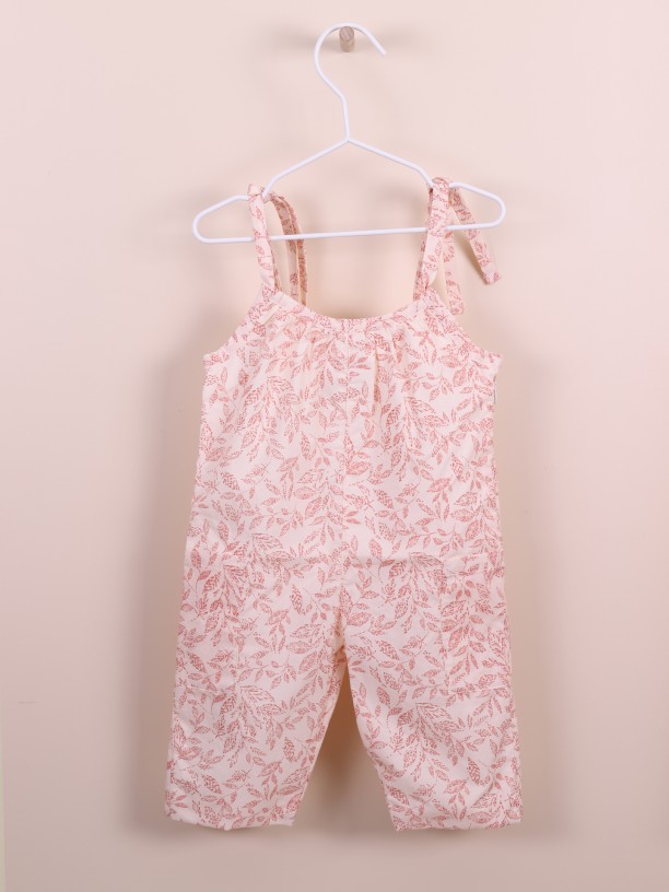 Floral dungarees