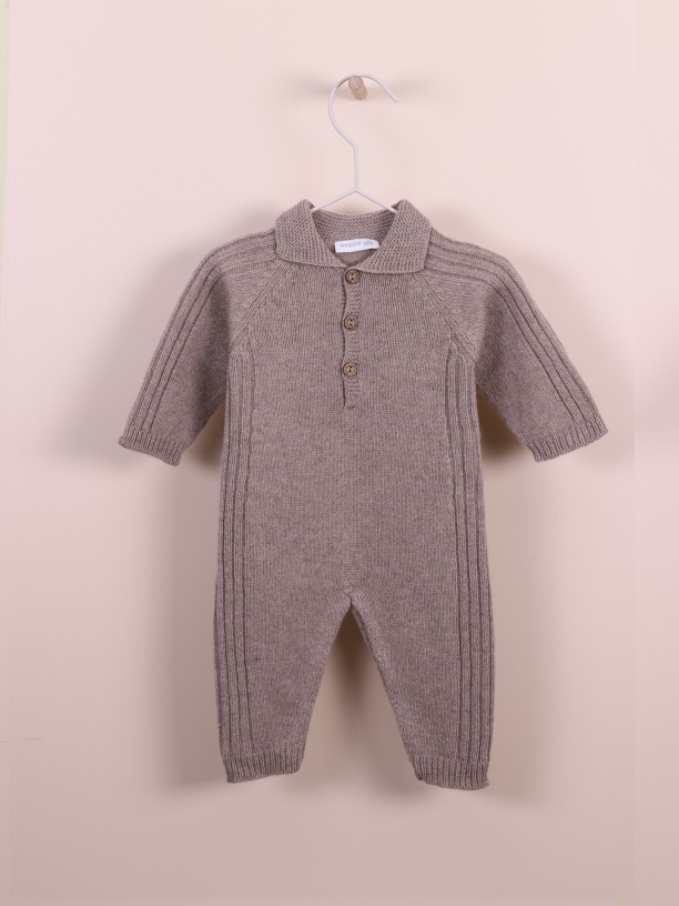 Knitted polo jumpsuit