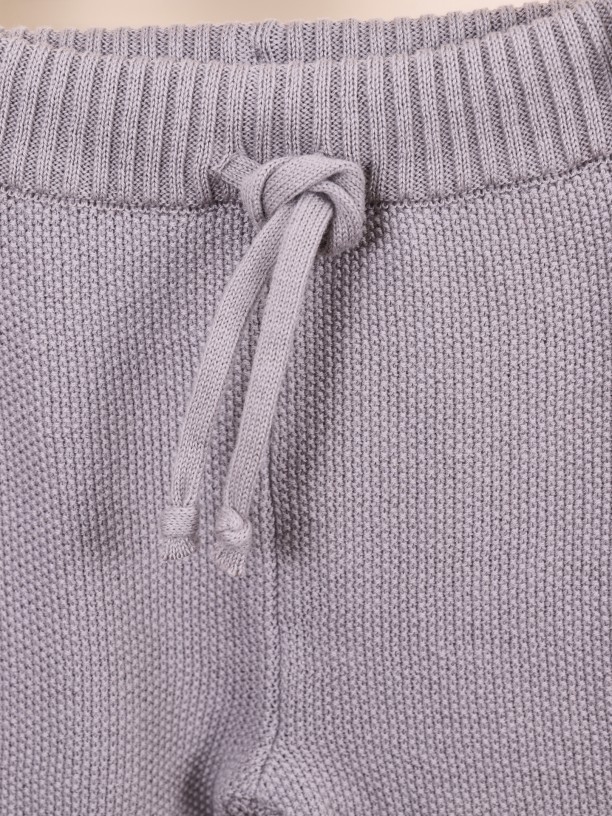 Calças tricotadas algodão