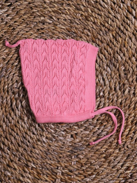 Cotton knitted bonnet
