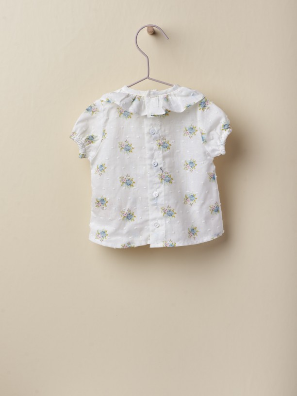 Blouse with flower print