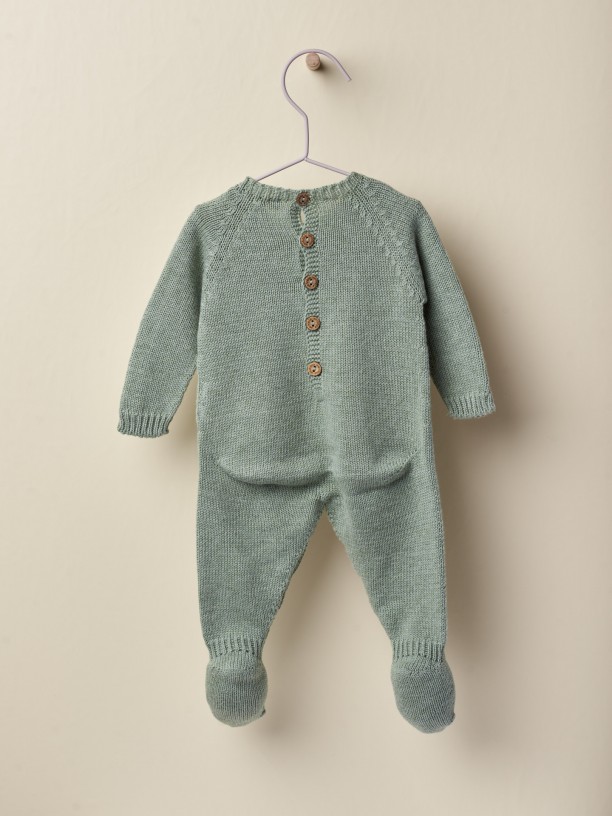 Cotton knitted babygrow