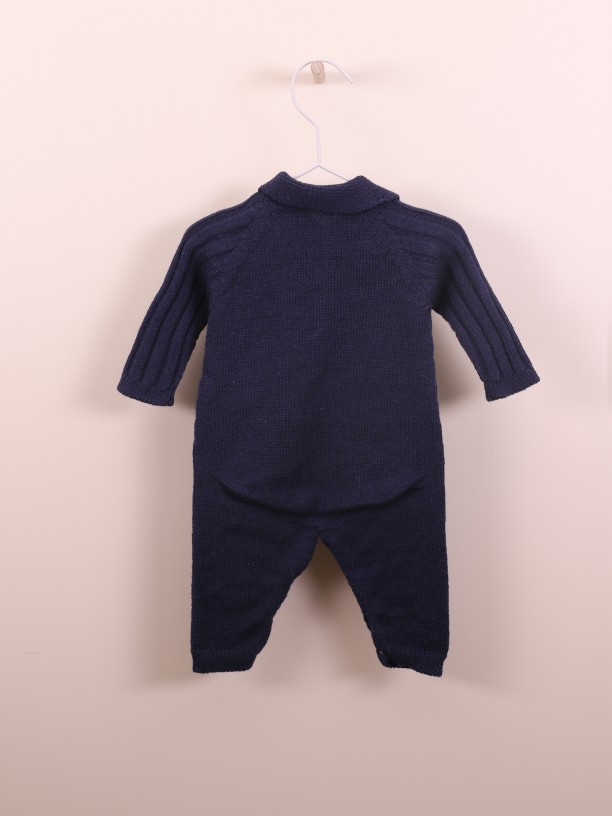Wool polo jumpsuit