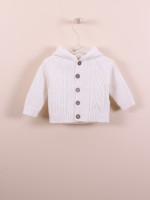 Knitted hooded cardigan Knitted hooded cardigan