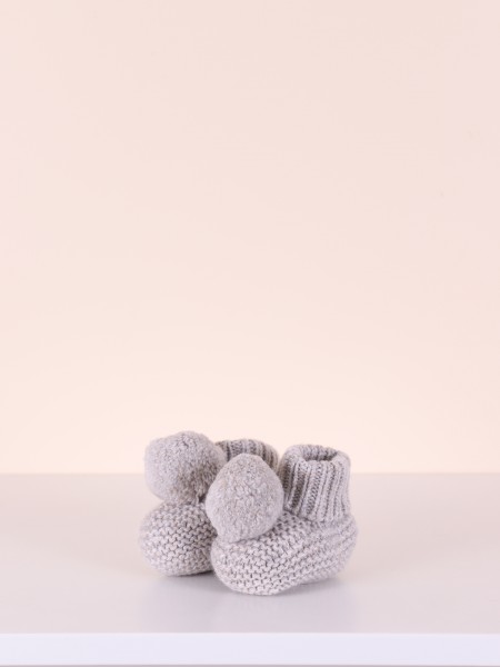 Knitted bobble booties