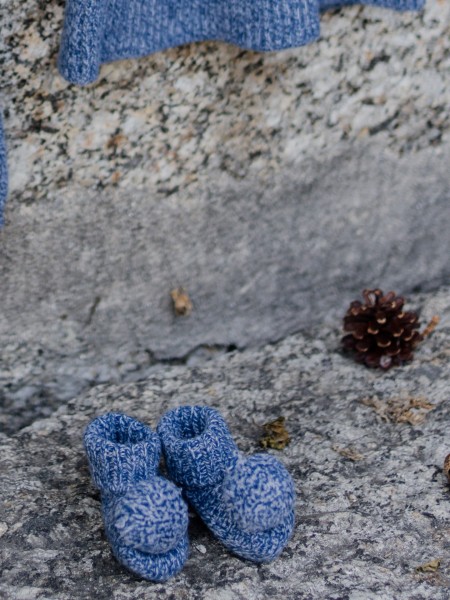 Knitted bobble booties