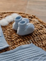 Wool fine knit booties Wool fine knit booties