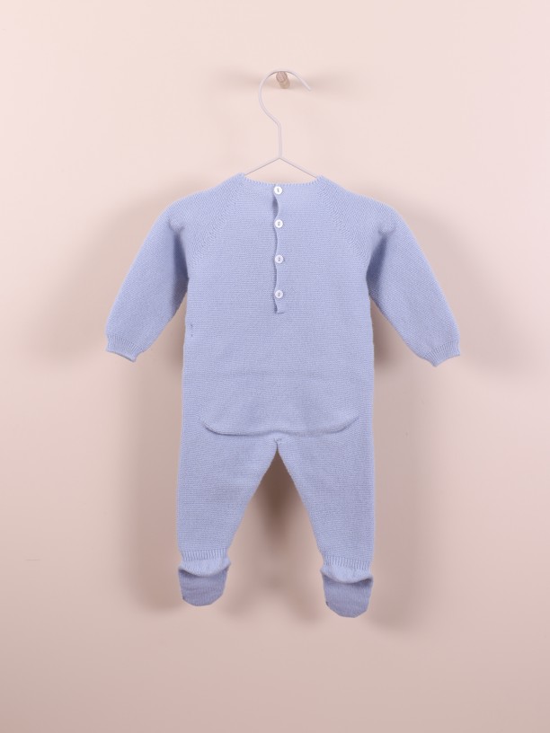 Knitted wool babygrow