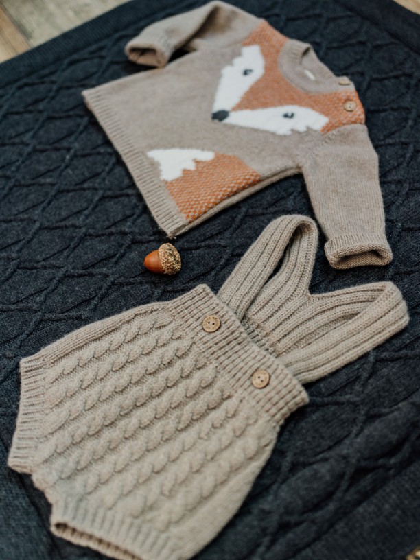 Knitted fox sweater