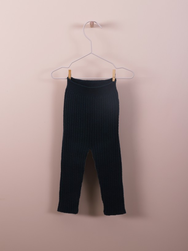 Cable knit trousers