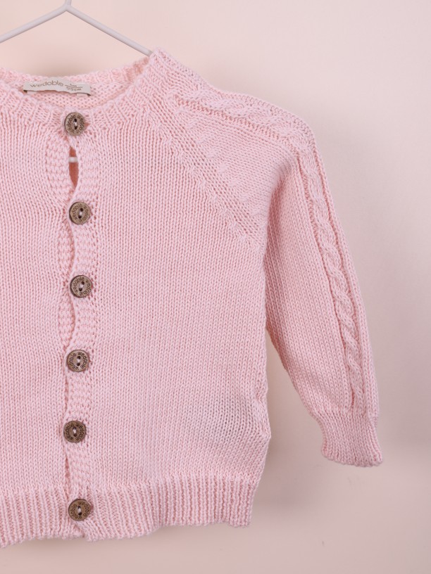 Cotton knitted cardigan