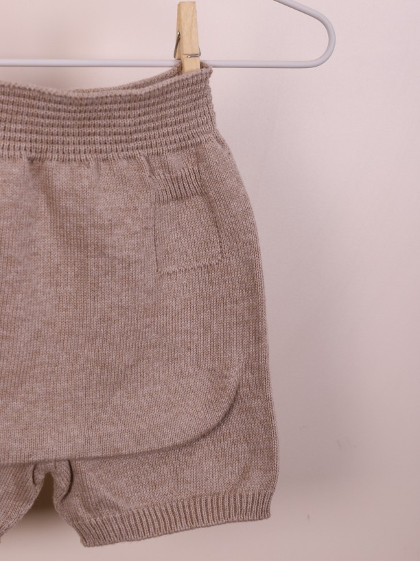 Cotton knitted shorts