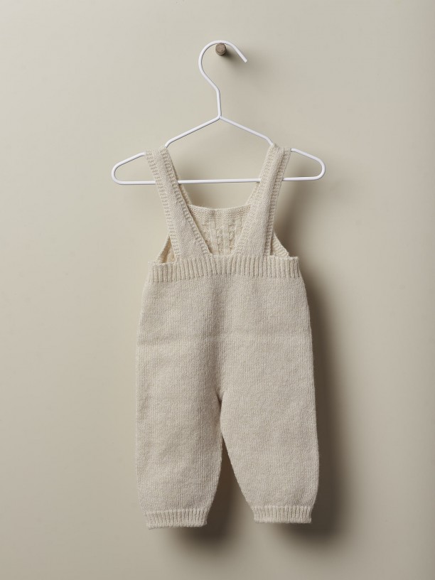 Cable knit dungarees