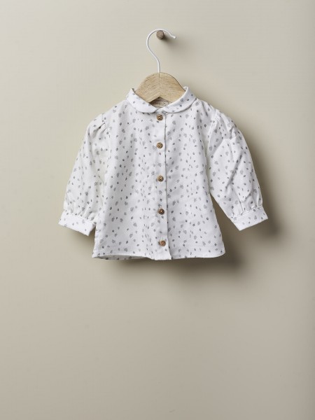Blouse with leaves