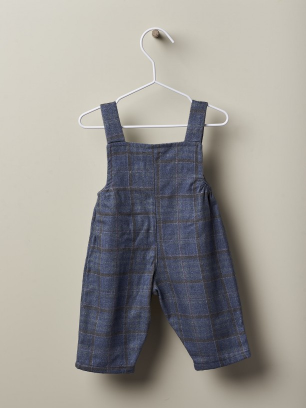 Checked dungarees