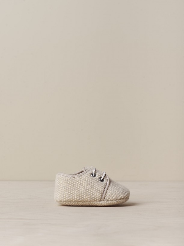 Lace up baby shoes