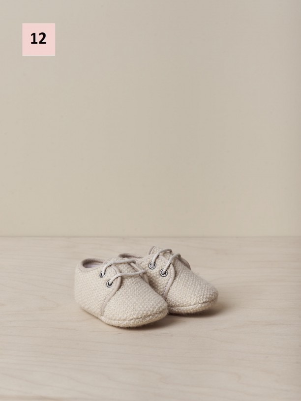 Lace up baby shoes