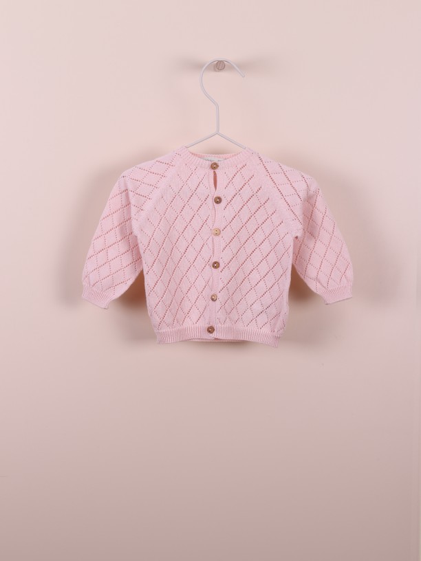 Cotton knitted cardigan