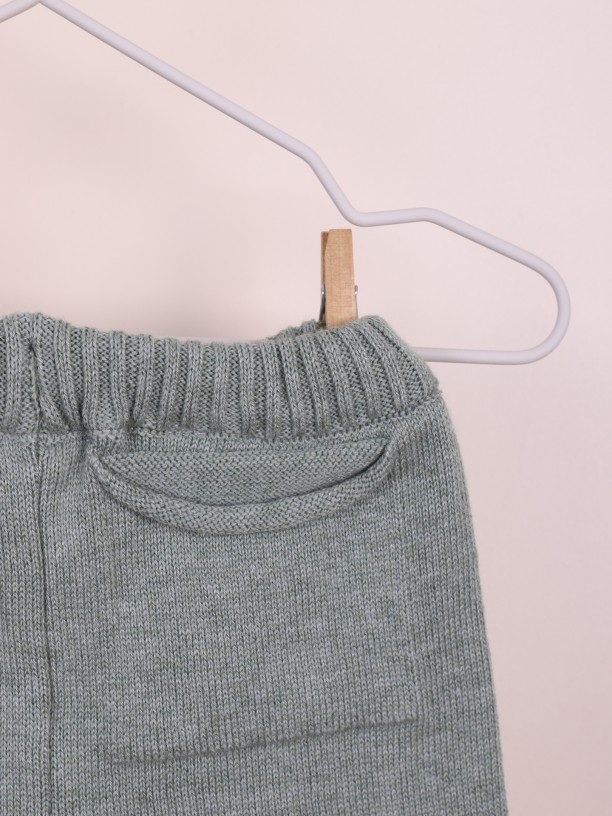 Calças tricotadas algodão