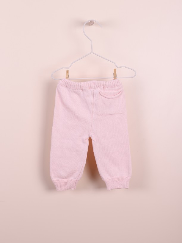 Cotton knitted trousers