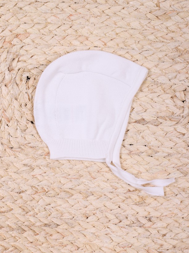 Cotton knitted bonnet