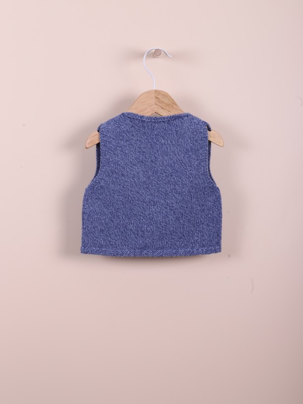 Knitted baby vest