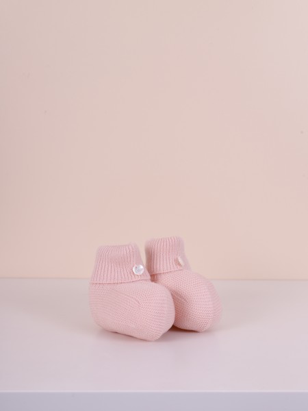 Knitted wool booties