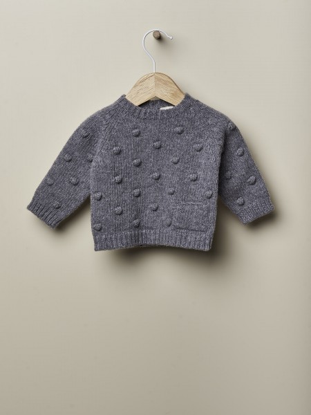 Knitted bobble sweater