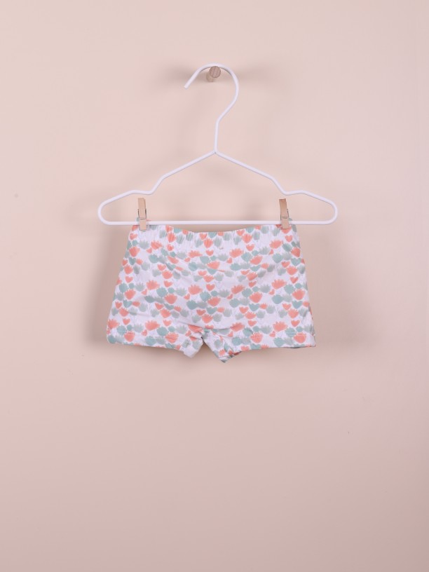 Shorts with sea flowers