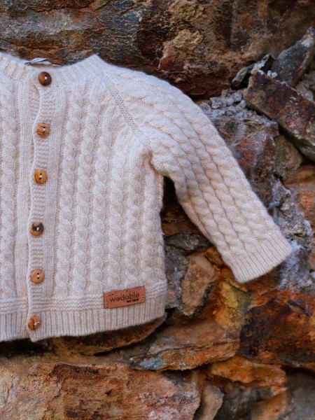 Cable knit cardigan