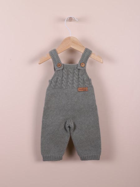 Cable knit dungarees