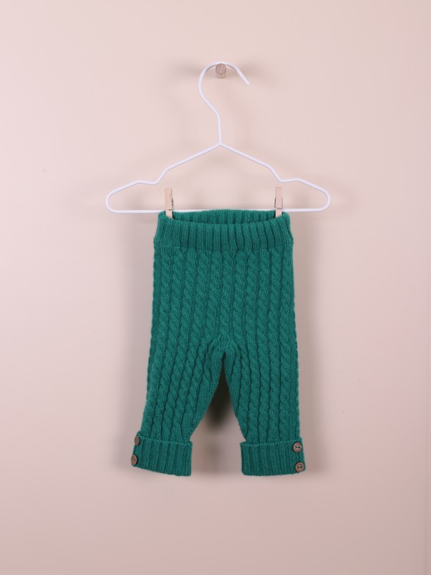 Cable knit trousers