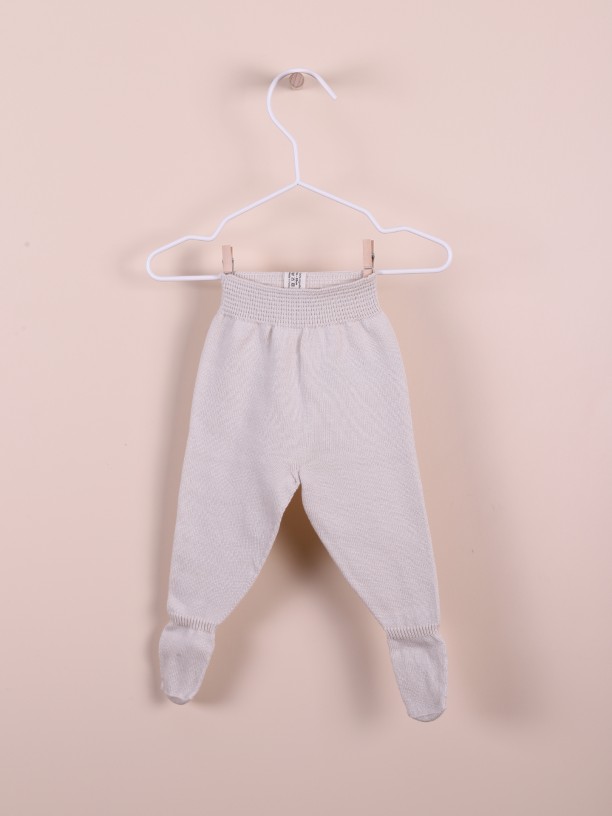 Cotton trousers with feet