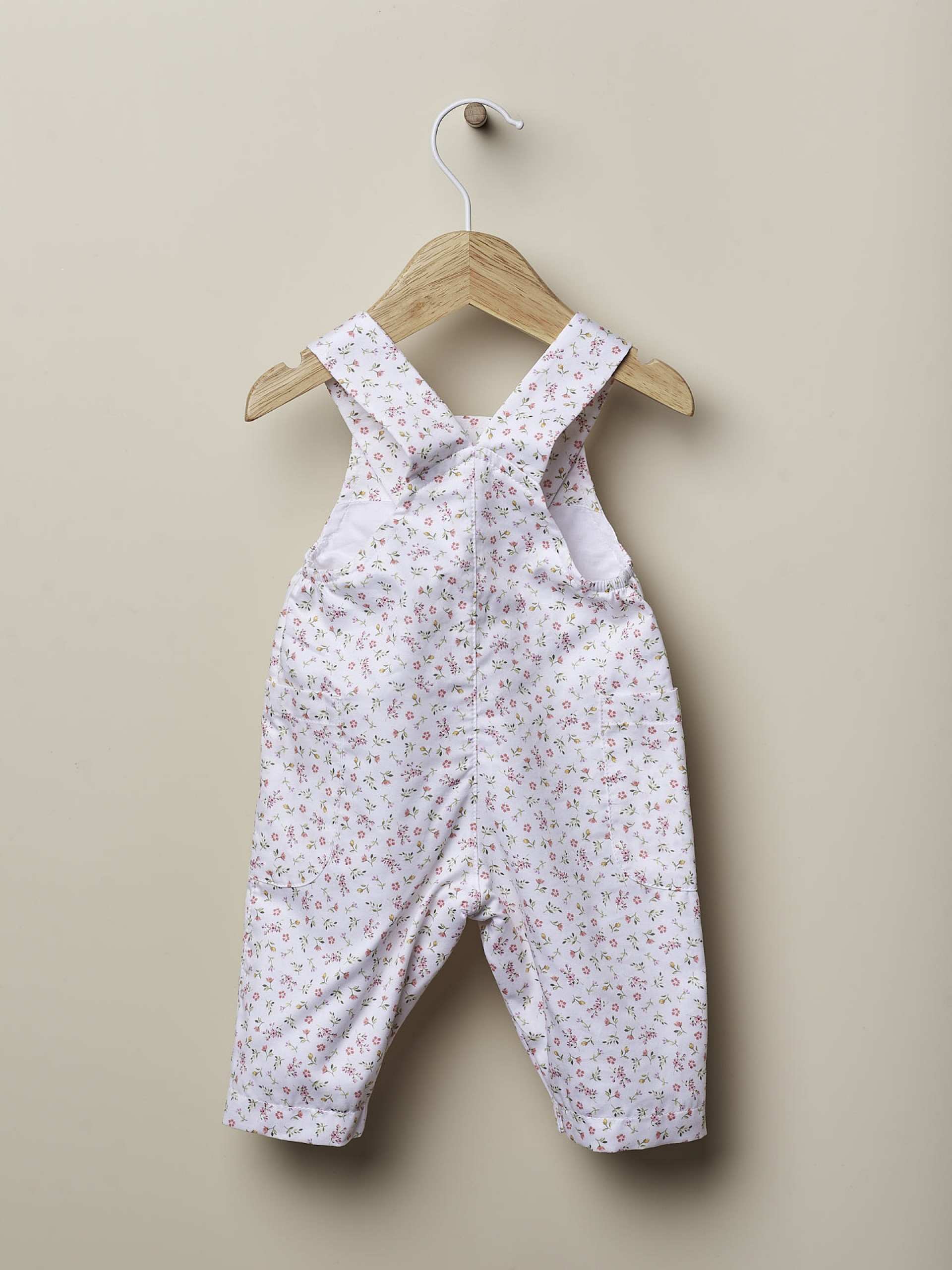 Floral print dungarees