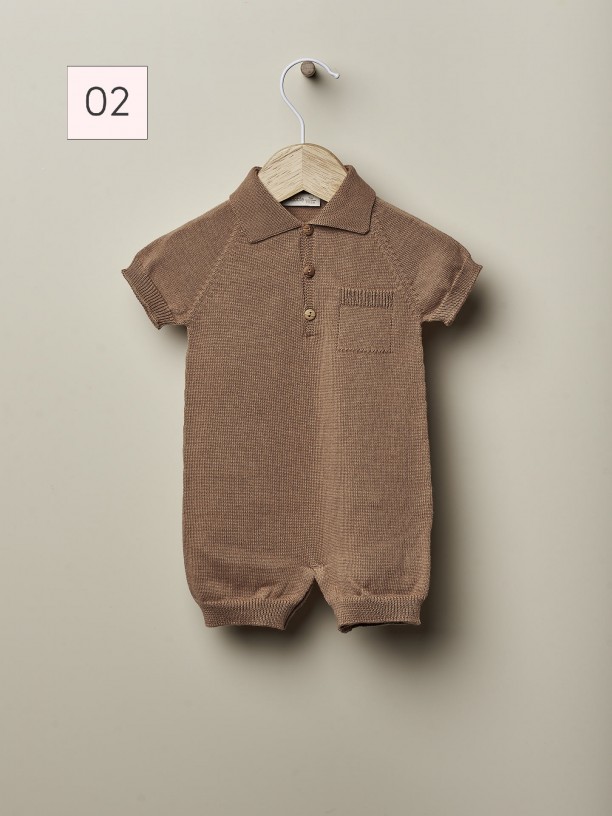 Knitted cotton shortie Knitted cotton shortie