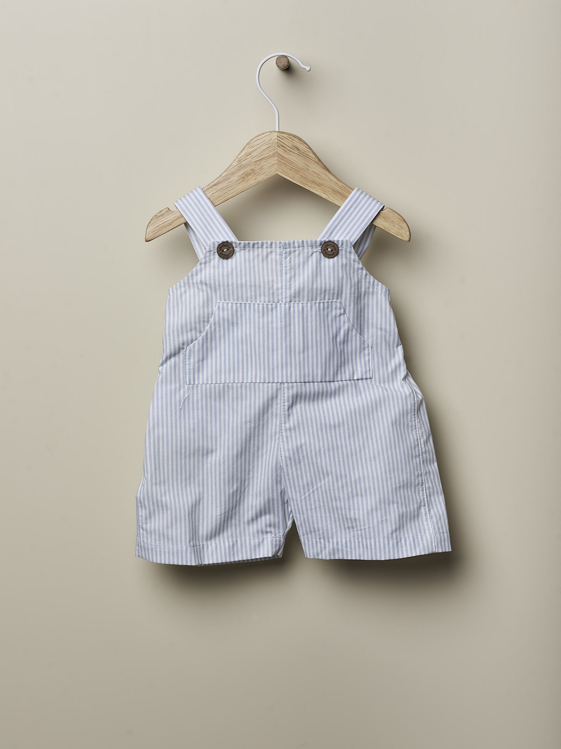 Striped print dungarees